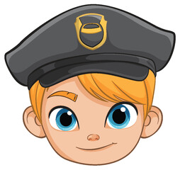 Cartoon Police Officer Character