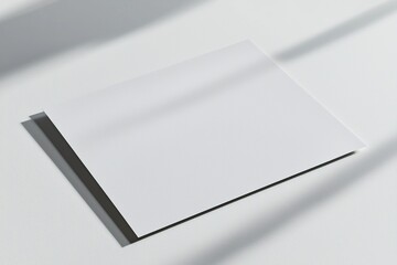 Paper A4 Mockup on White Background created with Generative AI