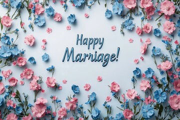 Wedded bliss: text happy marriage, a life of love, partnership, and shared dreams, joys and challenges of marital journey, and looking forward to a future filled with continued happiness