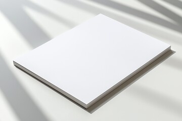 Paper A4 Mockup on White Background created with Generative AI