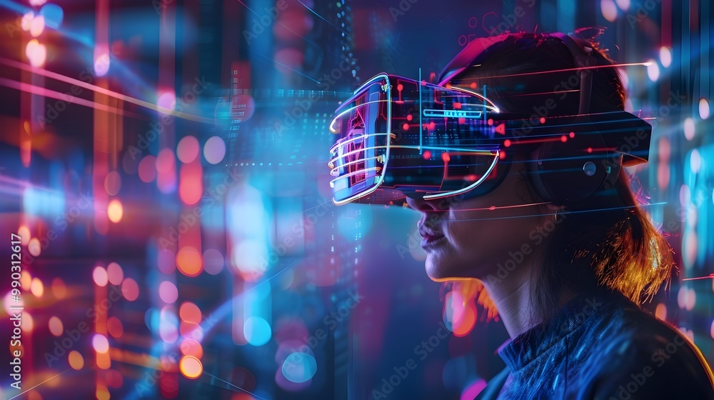 Poster marketer exploring consumer personas in virtual reality for data driven marketing