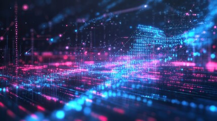 Naklejka premium Technology networking and digital communication in business with cloud computing concept web storage for data global social media ai server online binary illustration background modern futuristic