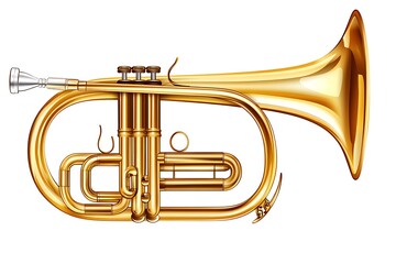 Obraz premium Double French Horn isolated