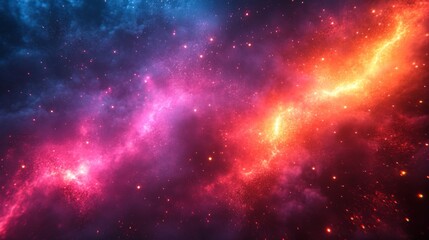 Fototapeta premium Cosmic Dance of Fire and Ice: A Celestial Ballet