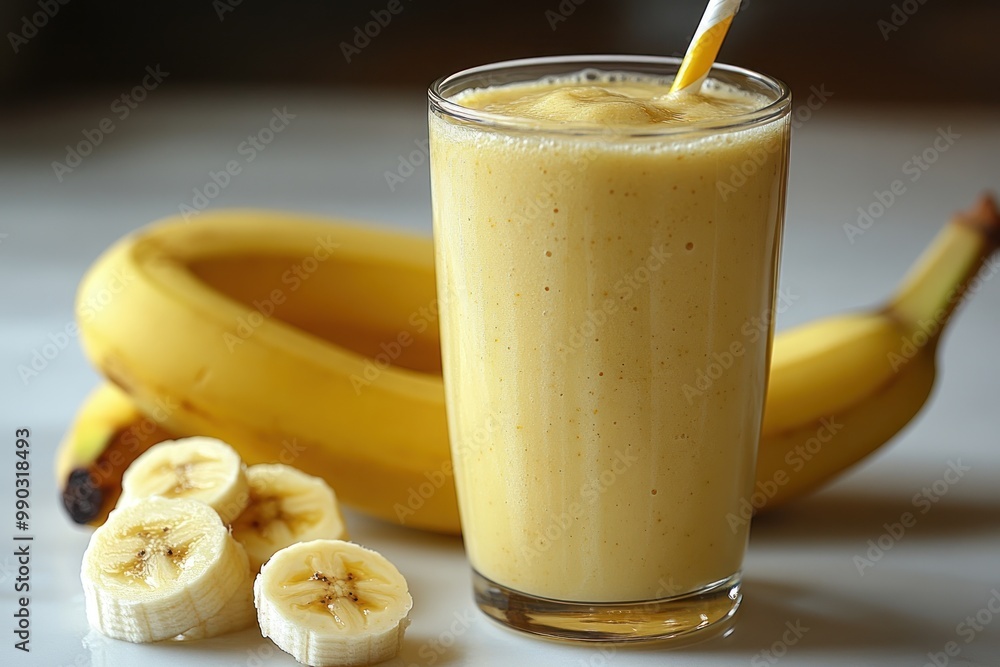 Canvas Prints Delicious Banana Smoothie