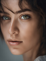 A woman with the eyes with confide