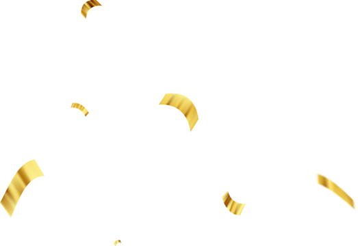 Gold Isolated Falling Foil Confetti with Glitter Dust. Golden Festive Background. Greeting Design Element. Congratulations Card