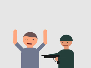 flat design rebellion vector illustration