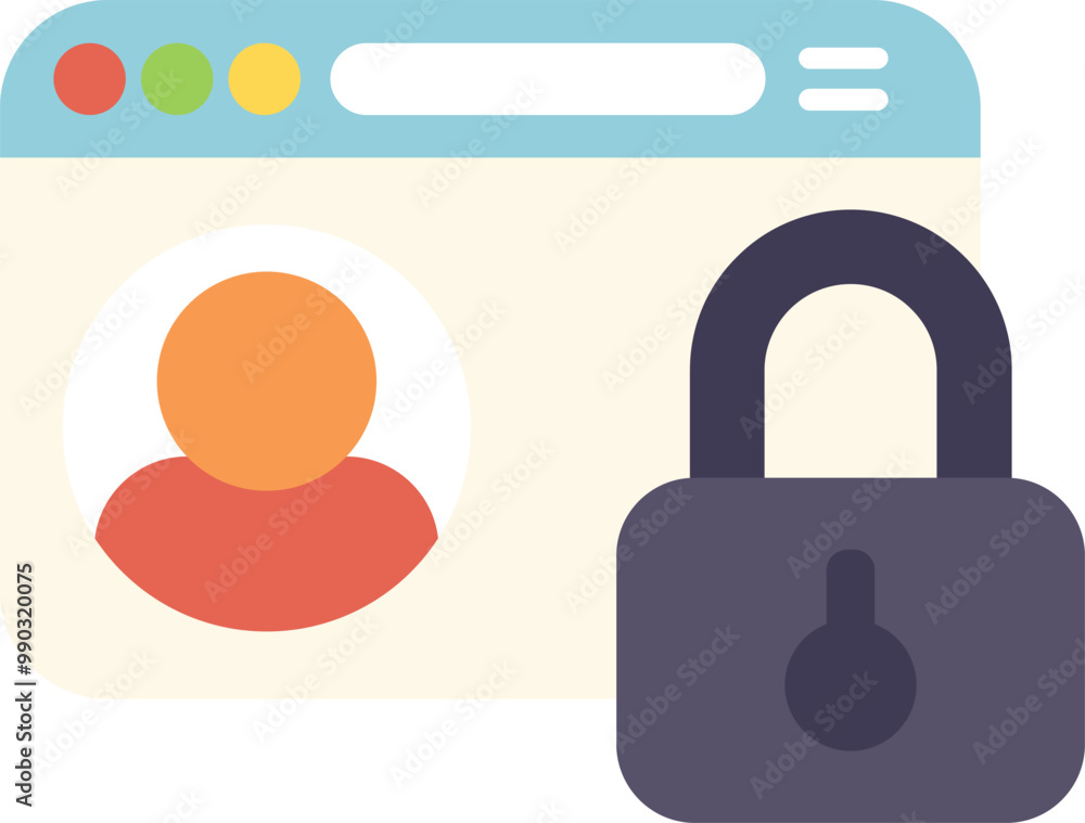 Aufkleber online registration form is being protected, providing secure access to personal data and account in