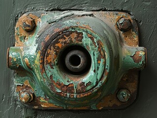 Weathered Metal Detail: A Close-Up of Industrial Rust
