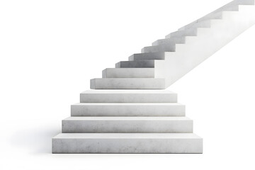 3d model of white steps architecture staircase isolated on white background	