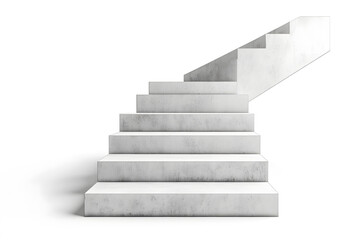 3d model of white steps architecture staircase isolated on white background	