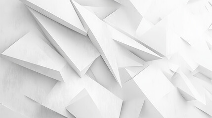 Modern abstract white background design with layers of textured white transparent material in triangle diamond and squares shapes in random geometric pattern. abstract. Illustrations

