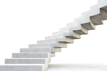 3d model of white steps architecture staircase isolated on white background	