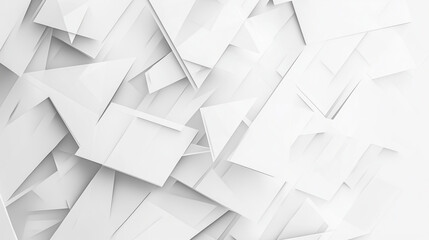 Modern abstract white background design with layers of textured white transparent material in triangle diamond and squares shapes in random geometric pattern. abstract. Illustrations
