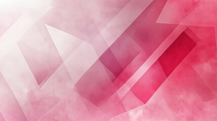 Naklejka premium Modern abstract pink background design with layers of textured white transparent material in triangle diamond and squares shapes in random geometric pattern. abstract. Illustrations 