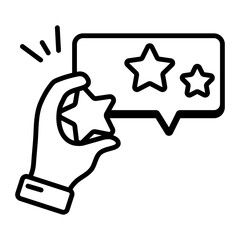 Reviews icon in doodle style