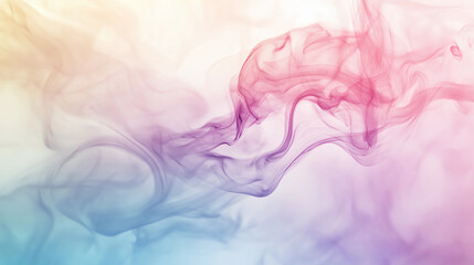 Obraz premium Colorful pastel smoke, abstract soft flow, gradient background.