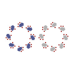 VINTAGE HERBAL CHRISTMAS WREATH DESIGN ELEMENTS ISOLATED ON WHITE