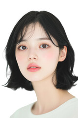 Fototapeta premium Captivating Portrait of a Young Woman with Intense Gaze