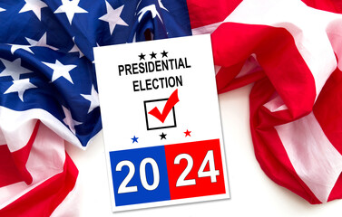 Presidential Election 2024 in United States. Vote day, November 5. US Election campaign. Make your...