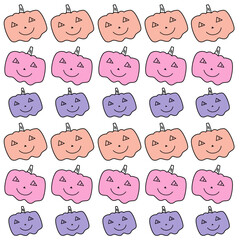 PUMPKIN HEADS DESIGN PATTERN TEXTURE WALLART