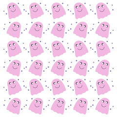 GHOSTS CREATIVE HALLOWEEN PATTERN TEXTURE WALLART