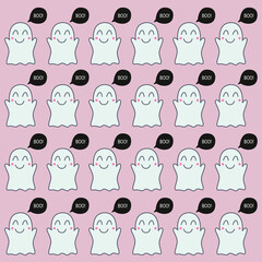 Obraz premium GHOSTS CREATIVE HALLOWEEN PATTERN TEXTURE WALLART
