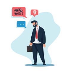 Businessman Stress and tired vector illustration