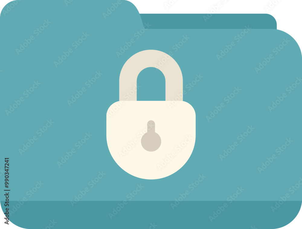 Aufkleber locked folder is representing the concept of data protection and security
