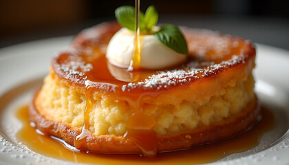 Sweet Malpua Drizzled with Syrup