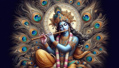 Krishna Playing the Flute 