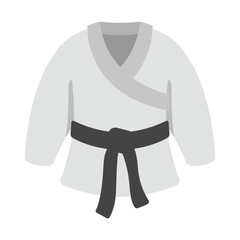 Martial Arts Uniform vector isolated icon. Karate, judo kimono emoji illustration. Martial Arts Uniform vector isolated emoticon © Arxay