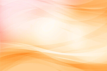 オレンジ色のウェーブ　背景は白