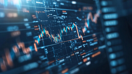 Fototapeta premium A conceptual diagram depicting the hidden dynamics of forex trading, featuring a forex chart filled with buy and sell indicators, and visual elements that represent the lack of tra