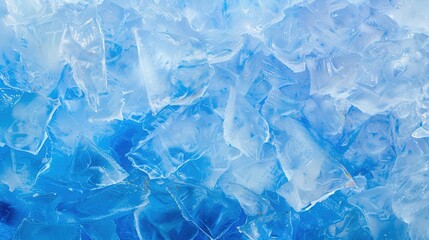Obraz premium Blue ice texture background with geometric shapes