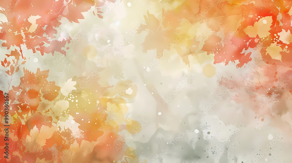 Poster Abstract background with autumn colors and rough linen texture 