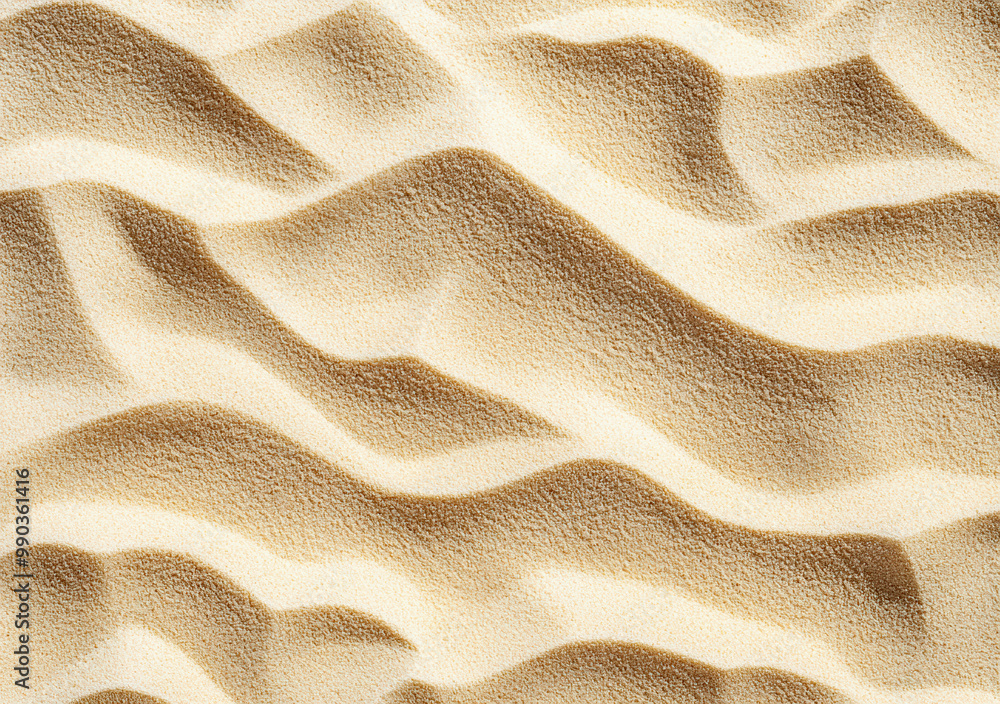 Poster Closeup of sand dunes forming wavy pattern background