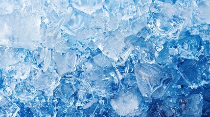 Obraz premium Blue ice texture background with geometric shapes