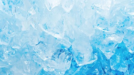 Obraz premium Blue ice texture background with geometric shapes