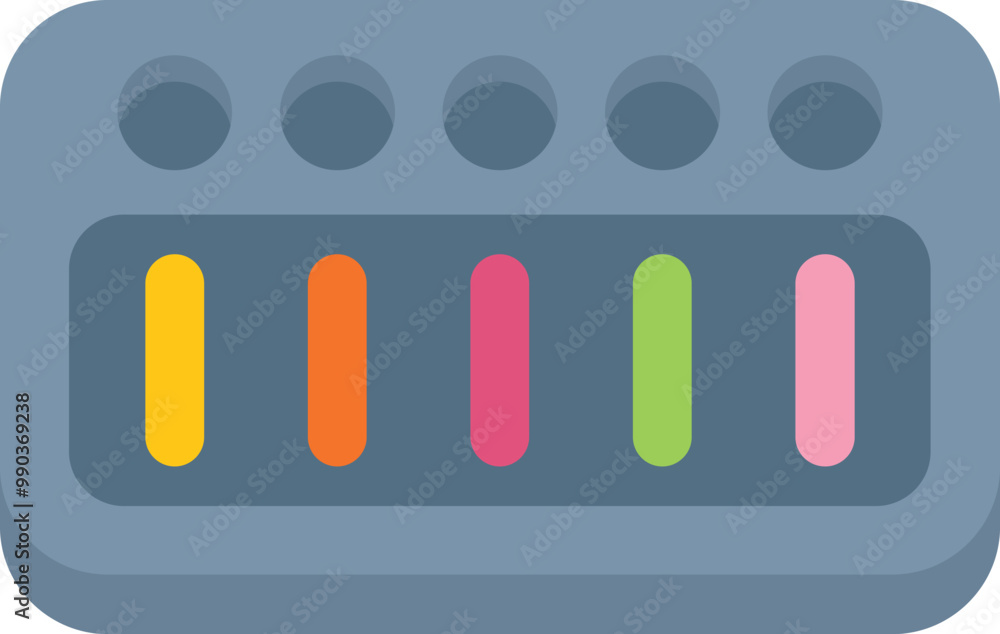 Poster test tubes are holding colorful liquids for a science experiment represented in a vector illustratio