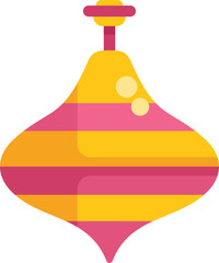 Fototapeta premium Colorful whirligig toy is spinning and balancing on a white background