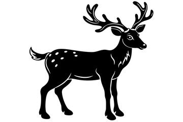 
Christmas deer vector, deer silhouette, deer icon
