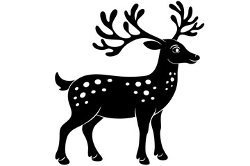 
Christmas deer vector, deer silhouette, deer icon
