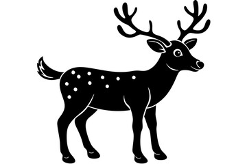 
Christmas deer vector, deer silhouette, deer icon
