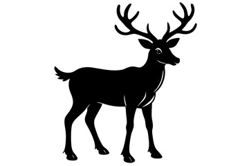 
Christmas deer vector, deer silhouette, deer icon
