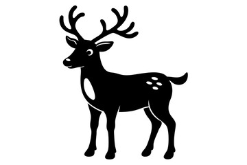 
Christmas deer vector, deer silhouette, deer icon
