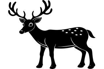 
Christmas deer vector, deer silhouette, deer icon
