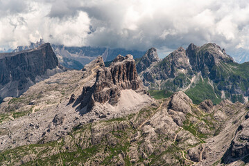 Beautiful mountain landscape. View of the Italian Dolomites in South Tyrol, included on the UNESCO list.