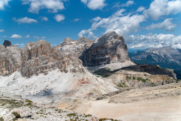 Beautiful mountain landscape. View of the Italian Dolomites in South Tyrol, included on the UNESCO list.